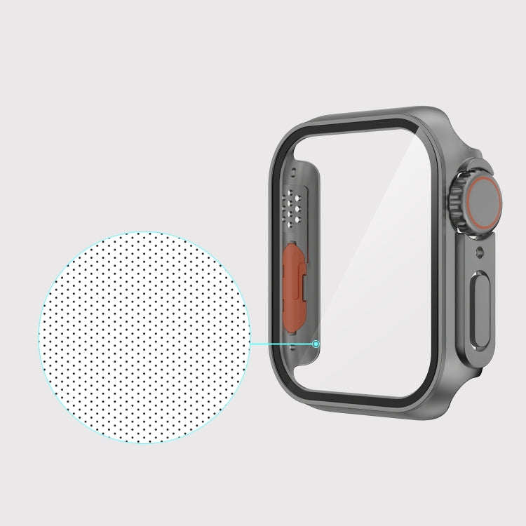 For Apple Watch Series 9 / 8 / 7 45mm Film PC Watch Case with Detachable Button