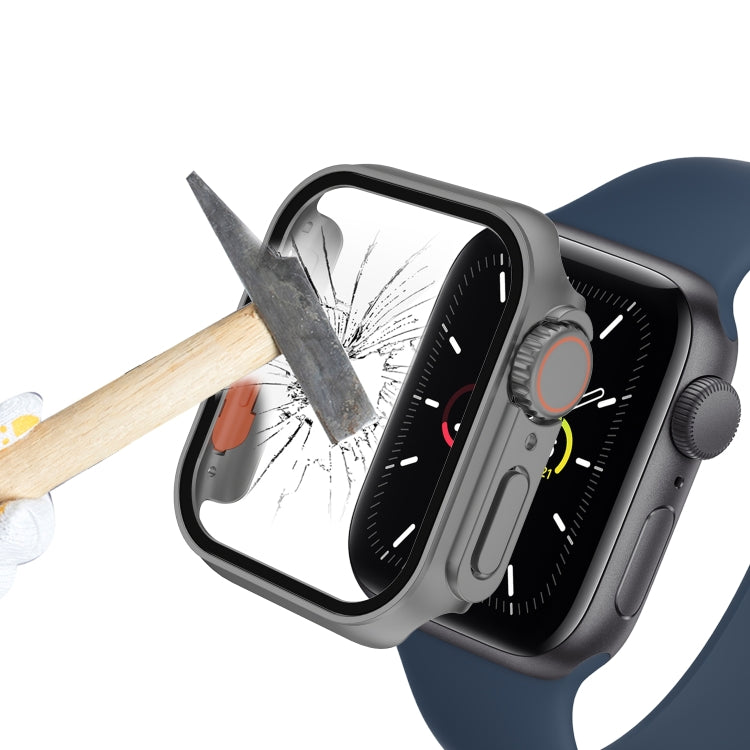 For Apple Watch Series 9 / 8 / 7 45mm Film PC Watch Case with Detachable Button