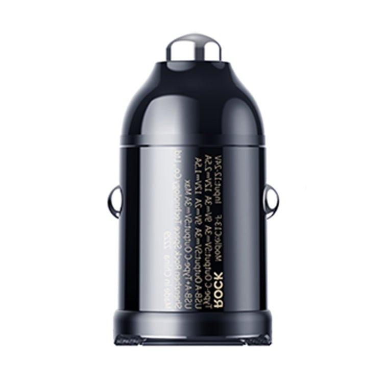 ROCK C13-F H18 Mini 雙口USB+Type-C 車載快速充電器