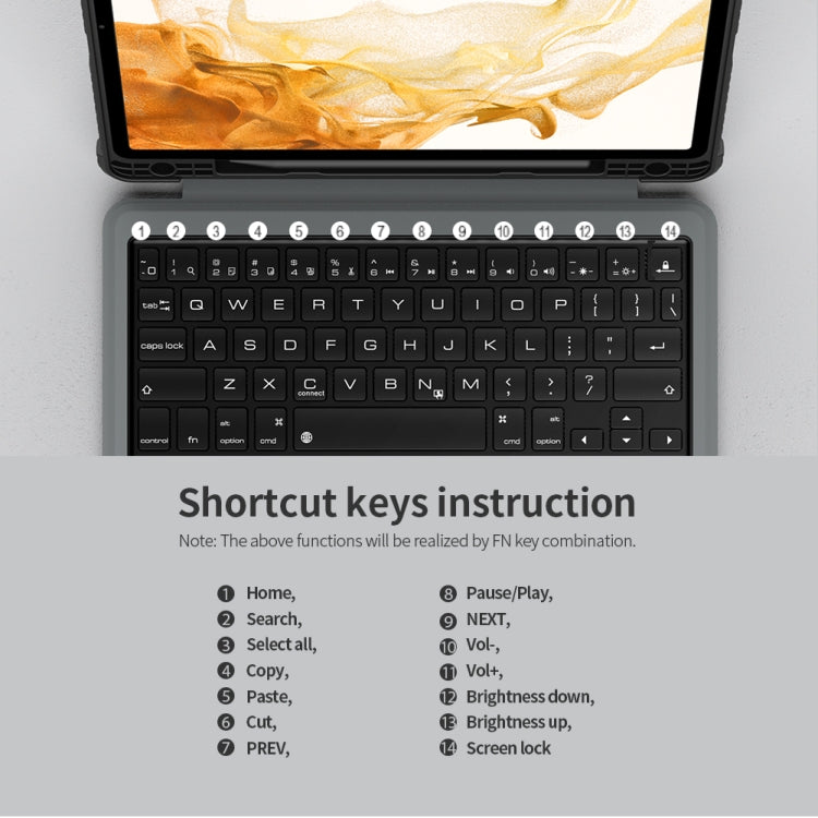 Nillkin 悍能 鍵盤保護套 適用於三星 Galaxy Tab S8/S8 5G