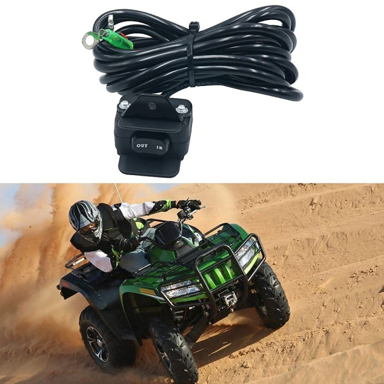 適用於 UTV / 皮卡車 / ATV 電動絞盤繼電器 帶絞盤搖臂 拇指開關