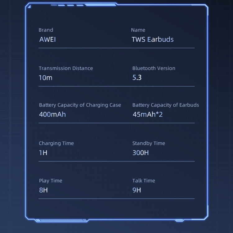 awei T52 無線遊戲藍牙耳塞, T52