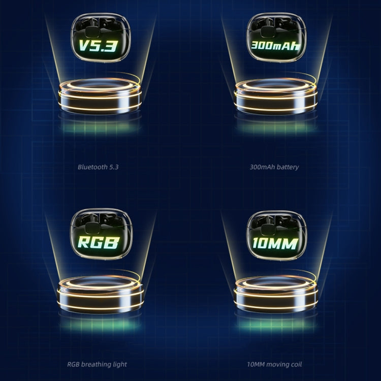 awei T52 真無線遊戲藍牙耳塞, T52 Pro(Starry Pattern), T52 Pro(Glass Pattern)