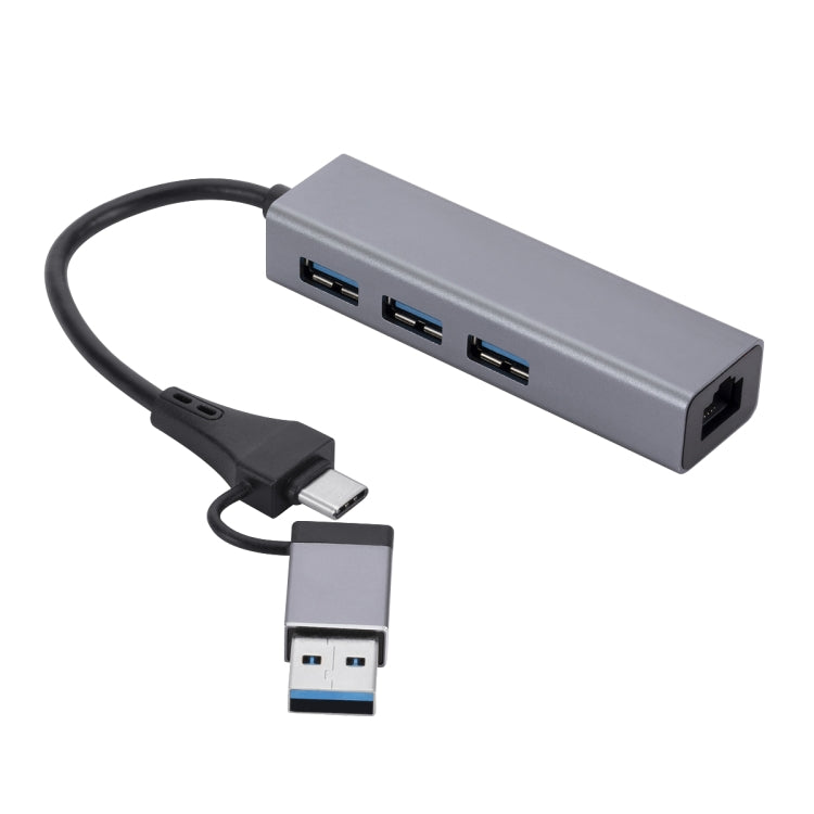 SL-006 USB3.0千兆網卡 Type-C轉網口USBx3集線器
