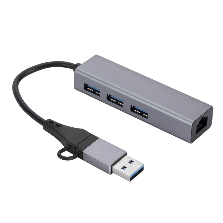 SL-006 USB3.0千兆網卡 Type-C轉網口USBx3集線器