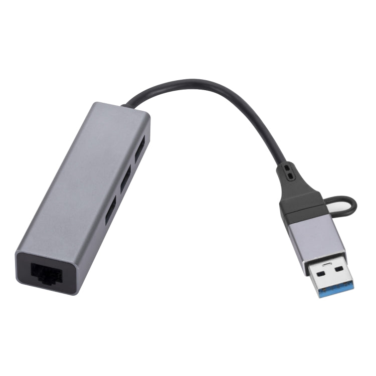 SL-006 USB3.0千兆網卡 Type-C轉網口USBx3集線器