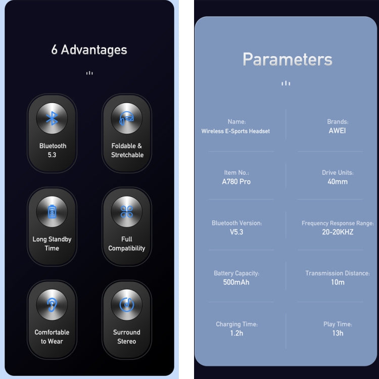 awei A780 Pro 無線立體聲耳機, A780 Pro