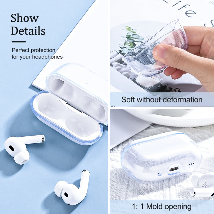 適用於 AirPods Pro 2 藍牙耳機透明TPU保護套