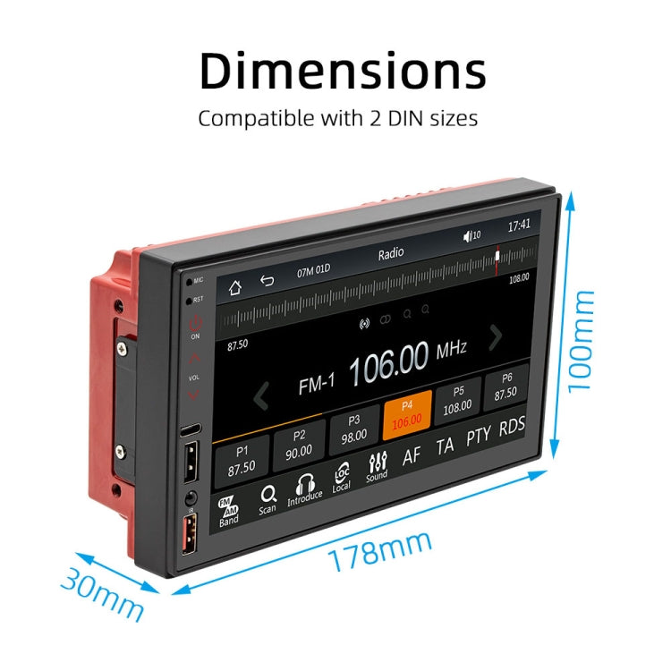 FS02W 7寸無線CarPlay車載MP5播放器 支持藍牙倒車功能手機互聯
