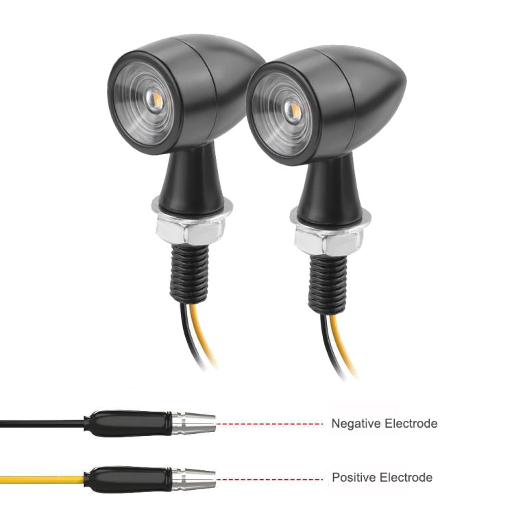 適用於川崎 / 鈴木 / 雅馬哈 / 本田 T-S002 一對裝 摩托車LED迷你轉向燈金屬復古信號燈