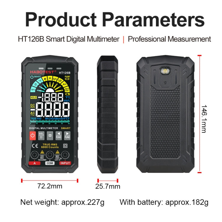 華博 HT126B 数字高精度迷你萬用表