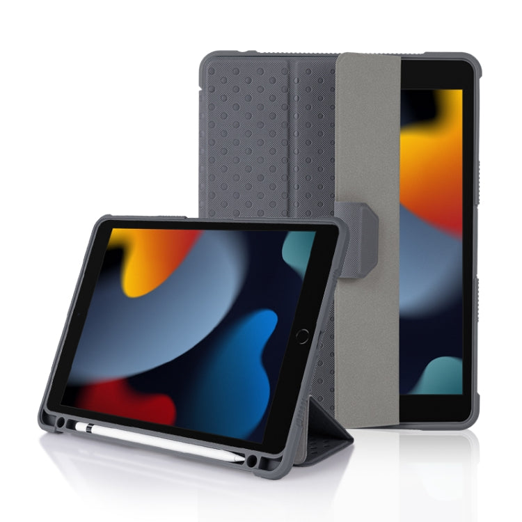 三折TPU+PC殼智能休眠平板皮套帶筆槽 適用於iPad Pro 11 2018 / 2020 / 2021 / Air 10.9 2020 / Air 10.9 2022