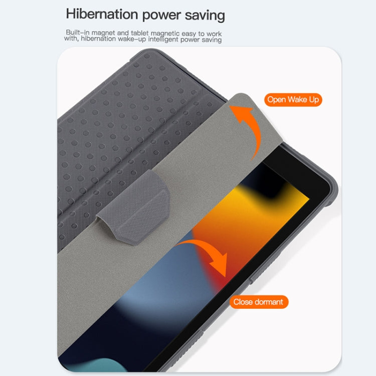 三折TPU+PC殼智能休眠平板皮套帶筆槽 適用於iPad Pro 11 2018 / 2020 / 2021 / Air 10.9 2020 / Air 10.9 2022