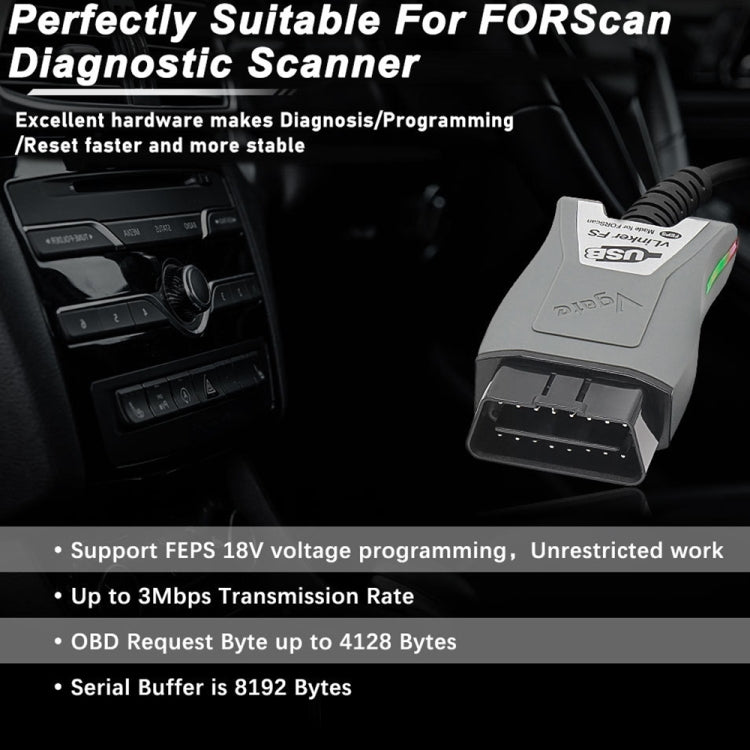 Vgate Vlinker FS ELM327 USB OBD2汽車診斷工具