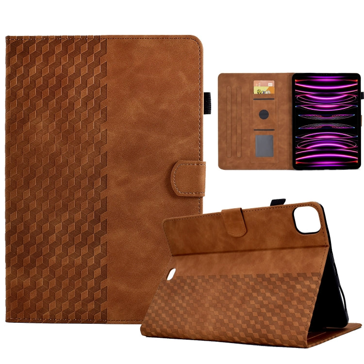 適用於iPad Pro 11 2018 / 2020 / 2021 菱形方塊壓花智能休眠平板皮套