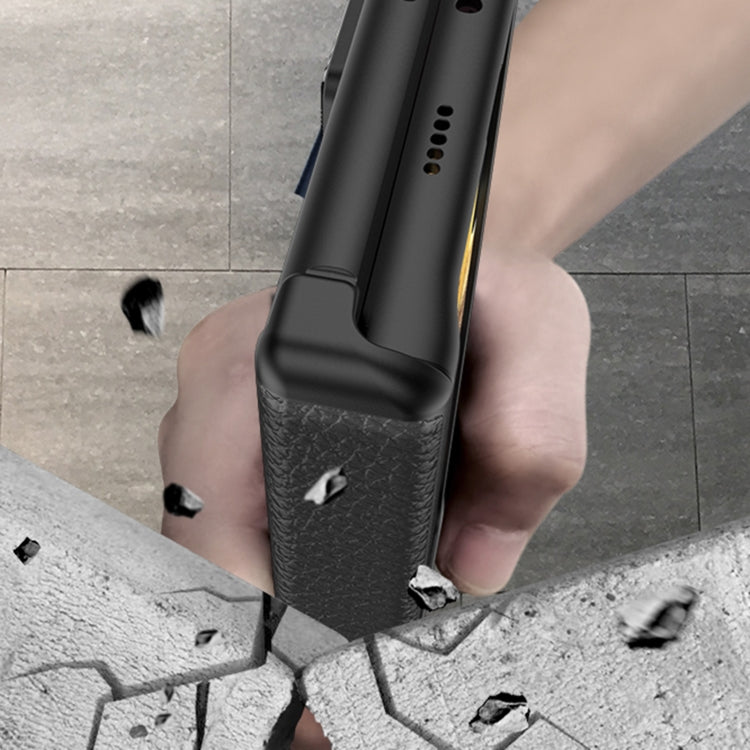 適用於Honor Magic VS GKK 磁吸摺疊轉軸素皮手機殼 帶支架, For Honor Magic VS