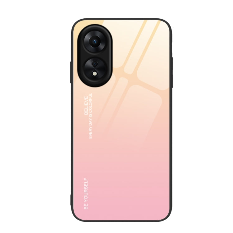 適用於OPPO A17 漸變色玻璃手機殼