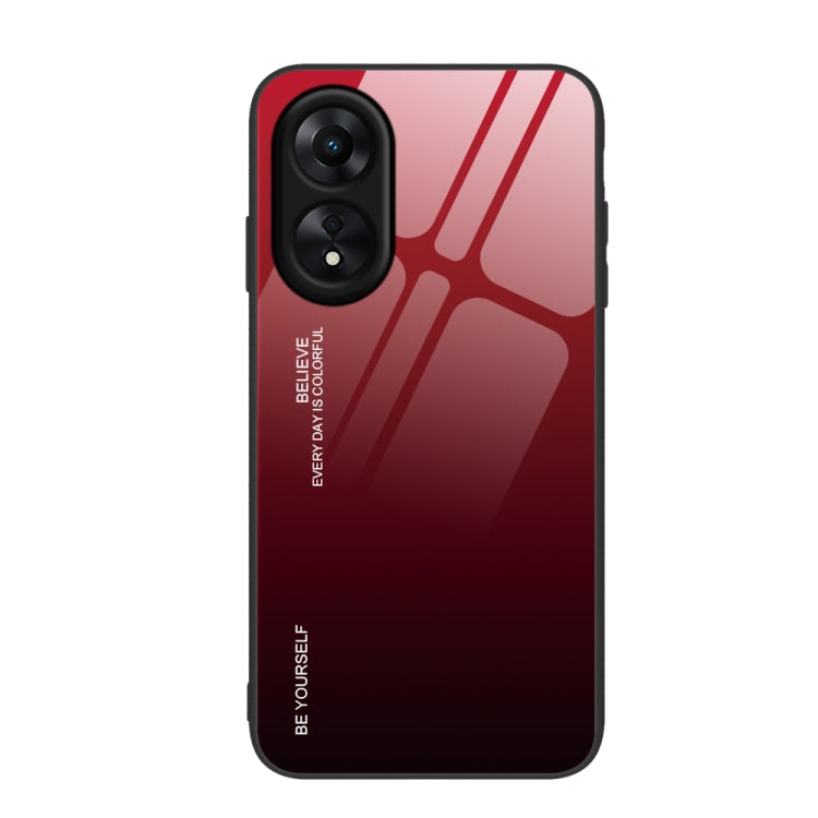 適用於OPPO A17 漸變色玻璃手機殼