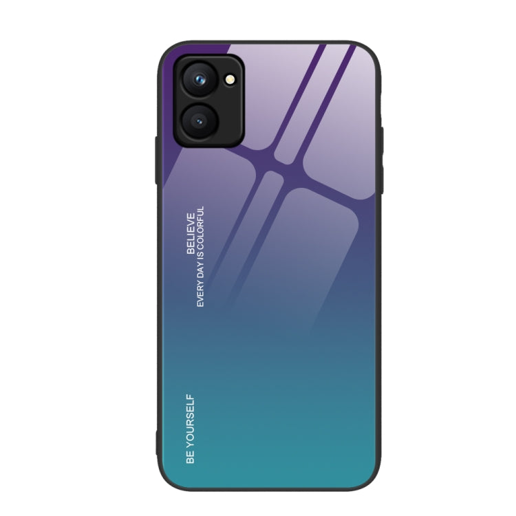 適用於Realme C33 漸變色玻璃手機殼