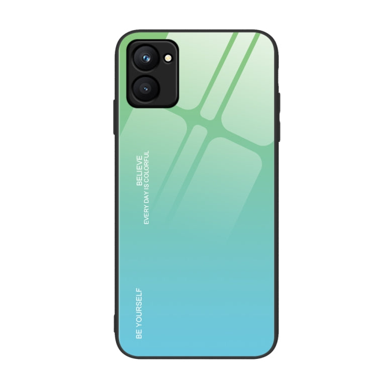 適用於Realme C33 漸變色玻璃手機殼