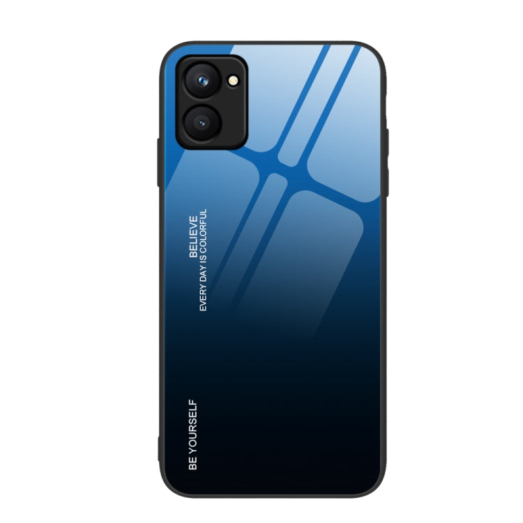 適用於Realme C33 漸變色玻璃手機殼