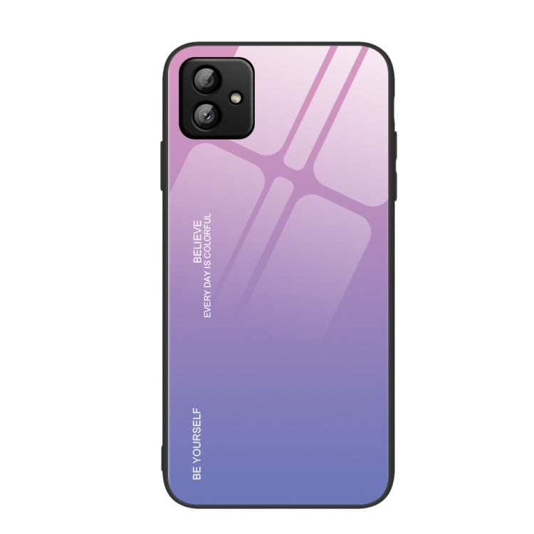 適用於三星 Galaxy A04 漸變色玻璃手機殼