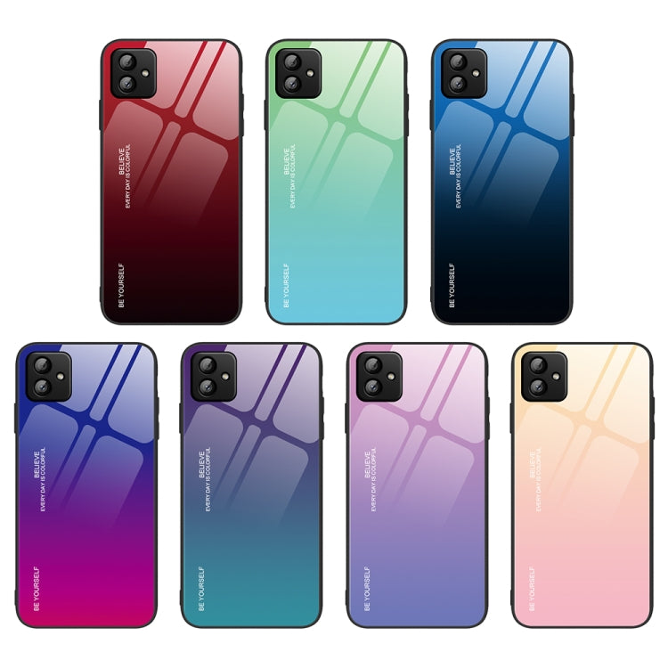 適用於三星 Galaxy A04 漸變色玻璃手機殼