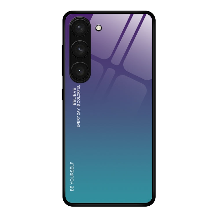 適用於三星 Galaxy S23 5G 漸變色玻璃手機殼, For Samsung Galaxy S23 5G