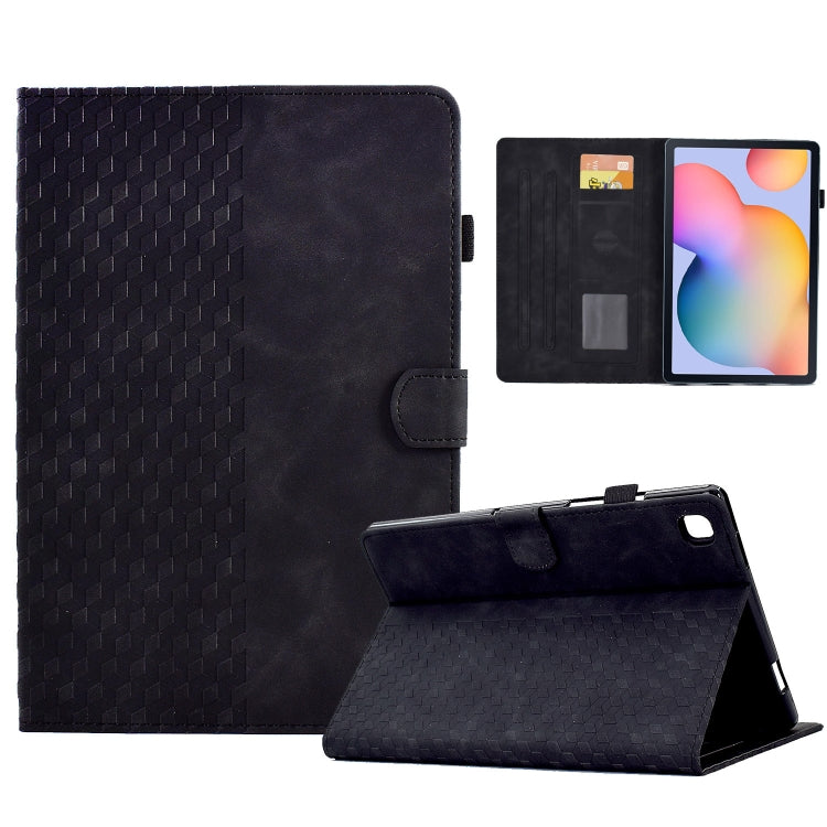 適用於三星Galaxy Tab S6 Lite P610 / P615 菱形方塊壓花智能休眠平板皮套