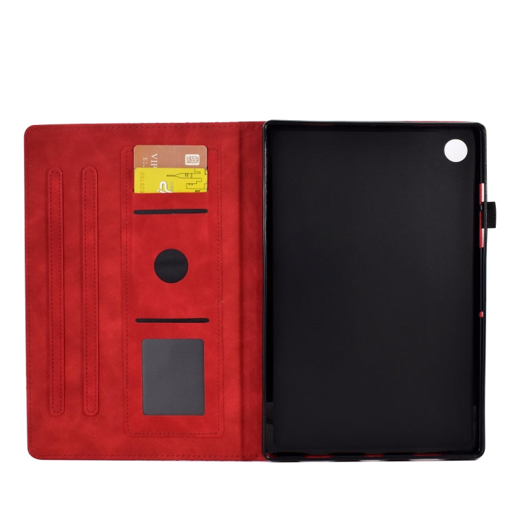 適用於三星Galaxy Tab A8 10.5 X200 / X205 菱形方塊壓花智能休眠平板皮套
