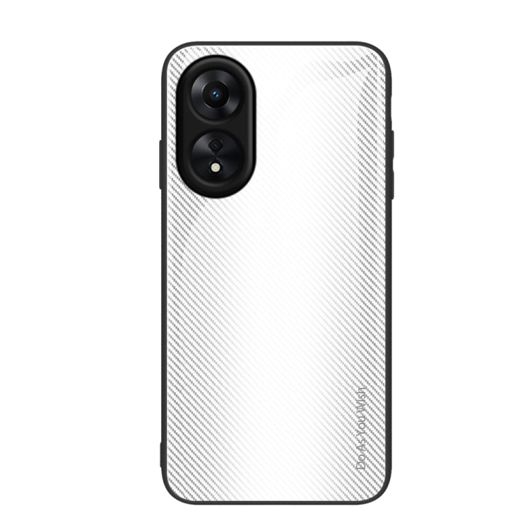 適用於OPPO A17 紋理漸變玻璃手機保護殼