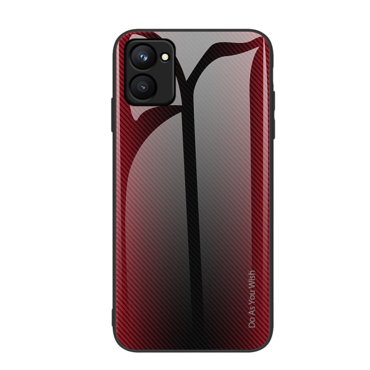 適用於Realme C33 紋理漸變玻璃手機保護殼