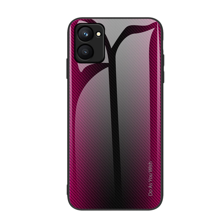 適用於Realme C33 紋理漸變玻璃手機保護殼