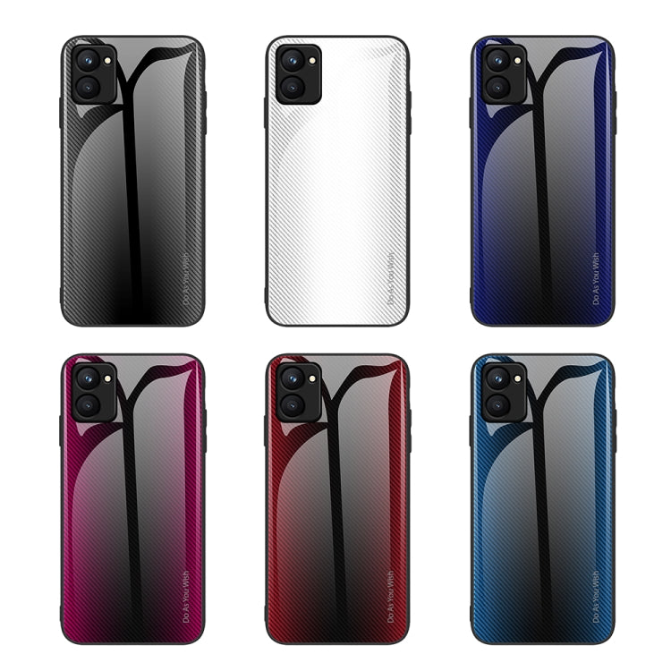 適用於Realme C33 紋理漸變玻璃手機保護殼