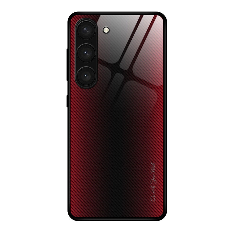 適用於三星 Galaxy S23 5G 紋理漸變玻璃手機保護殼