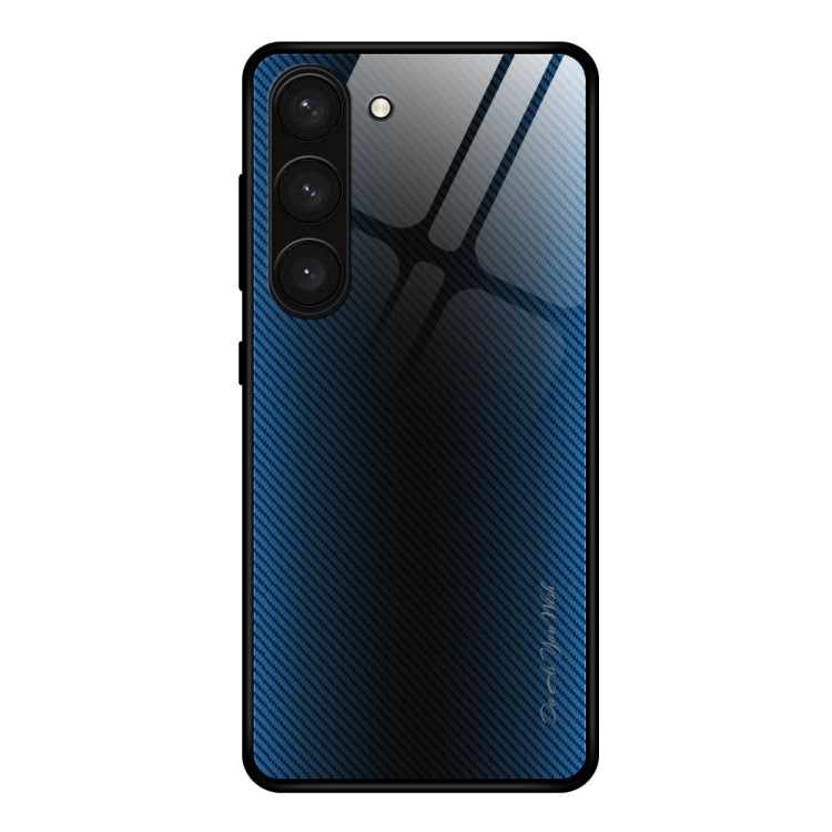 適用於三星 Galaxy S23 5G 紋理漸變玻璃手機保護殼