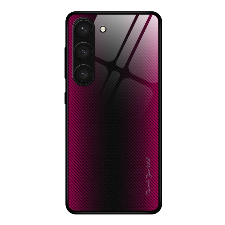適用於三星 Galaxy S23 5G 紋理漸變玻璃手機保護殼