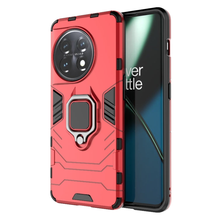 適用於OnePlus 11 5G 黑豹PC + TPU磁吸指環支架手機殼