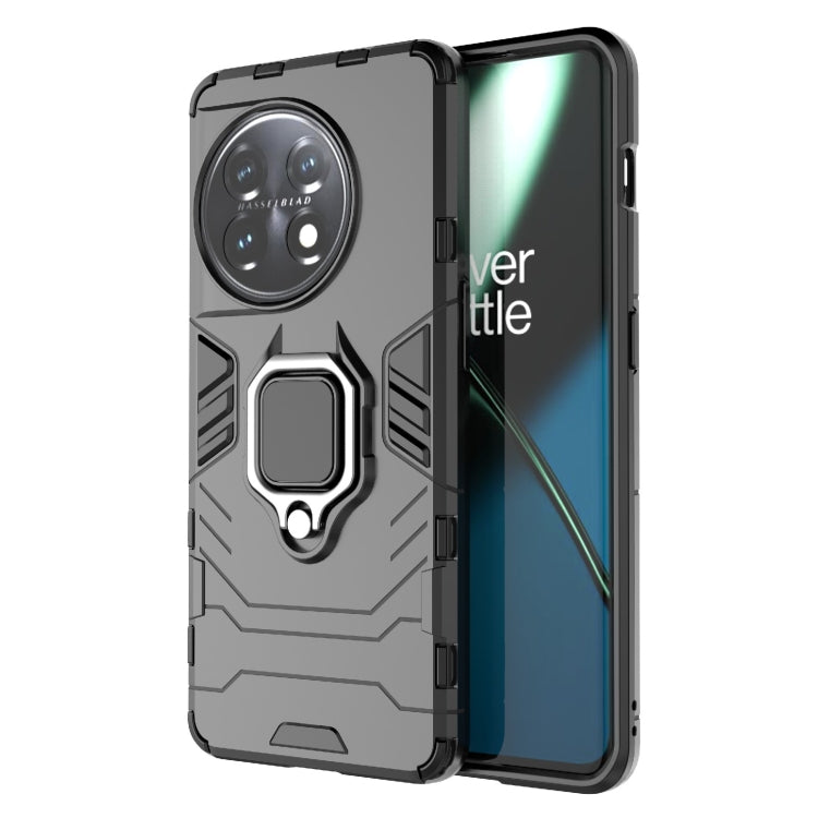 適用於OnePlus 11 5G 黑豹PC + TPU磁吸指環支架手機殼