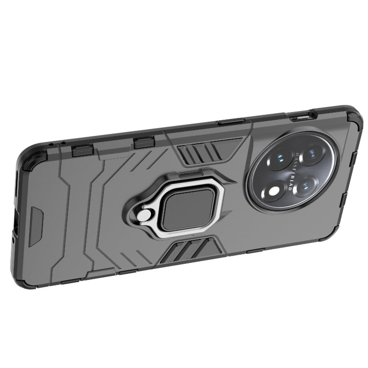 適用於OnePlus 11 5G 黑豹PC + TPU磁吸指環支架手機殼