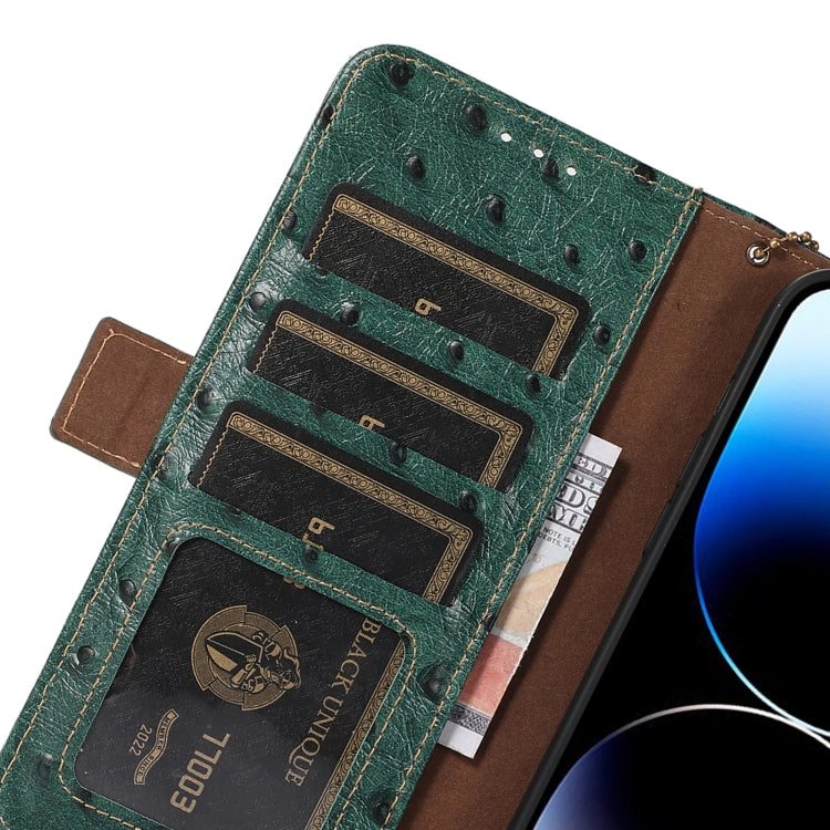 適用於OnePlus Nord CE 3 Lite 真皮鴕鳥紋RFID防盜刷手機皮套