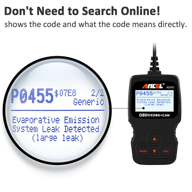 Ancel AD310 CAN OBD2 汽車發動機故障檢測儀