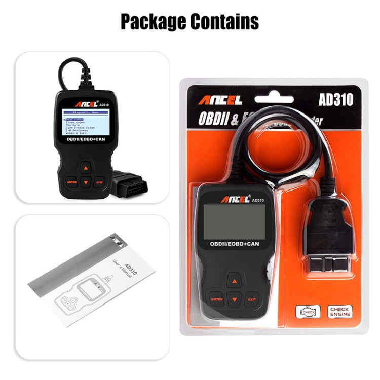 Ancel AD310 CAN OBD2 汽車發動機故障檢測儀