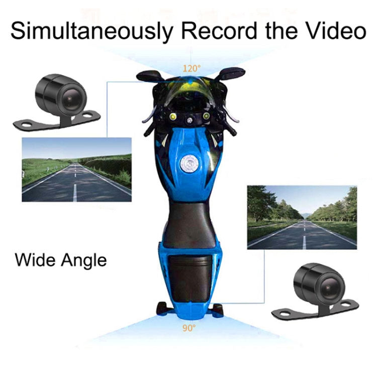 SE30 2.0英寸 1080P 防水高清摩托車行車記錄儀 支持TF卡 / 循環錄像 / 停車監控