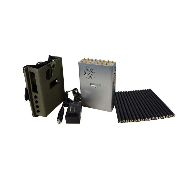 手持式18個頻段2G 3G 4G 5G Wi-Fi GPS UHF VHF手機信號干擾器