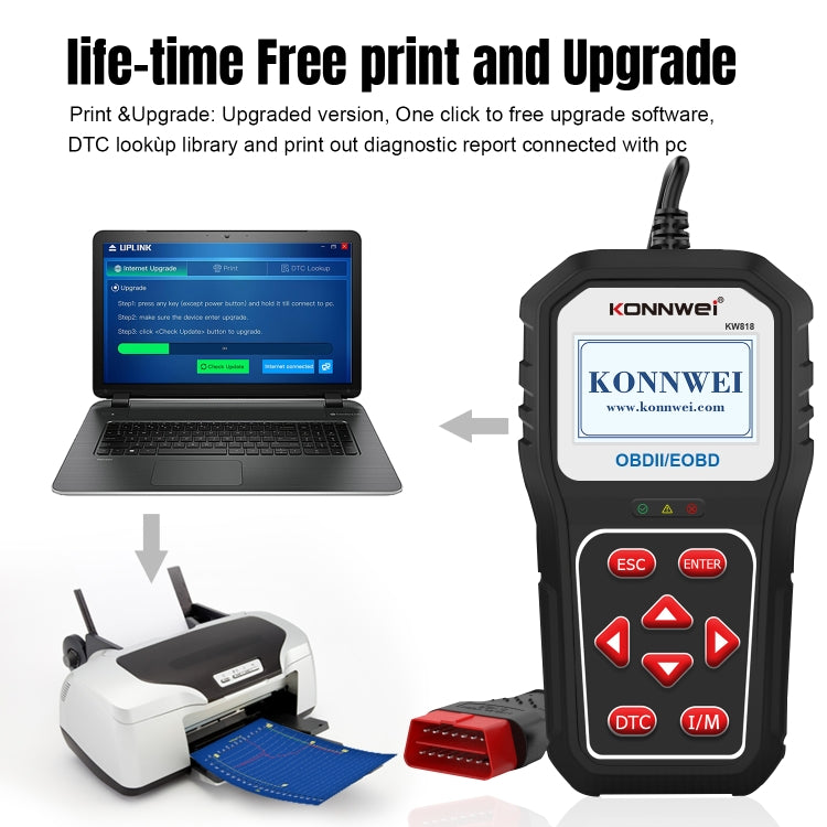 KONNWE KW818 汽車OBD2藍牙故障檢測儀 診斷工具