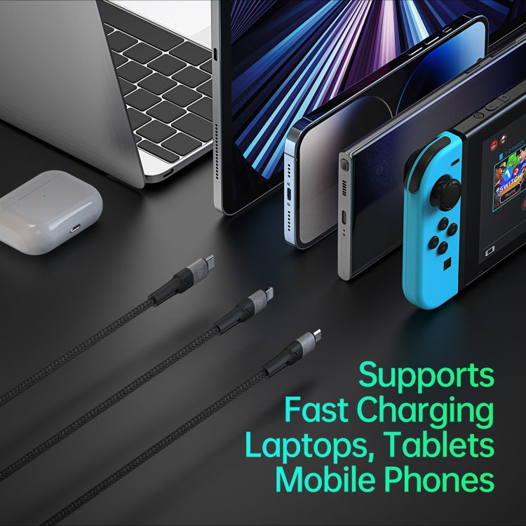 DUZZONA A4 5A USB-C轉M+L+C 一拖三快充數據線