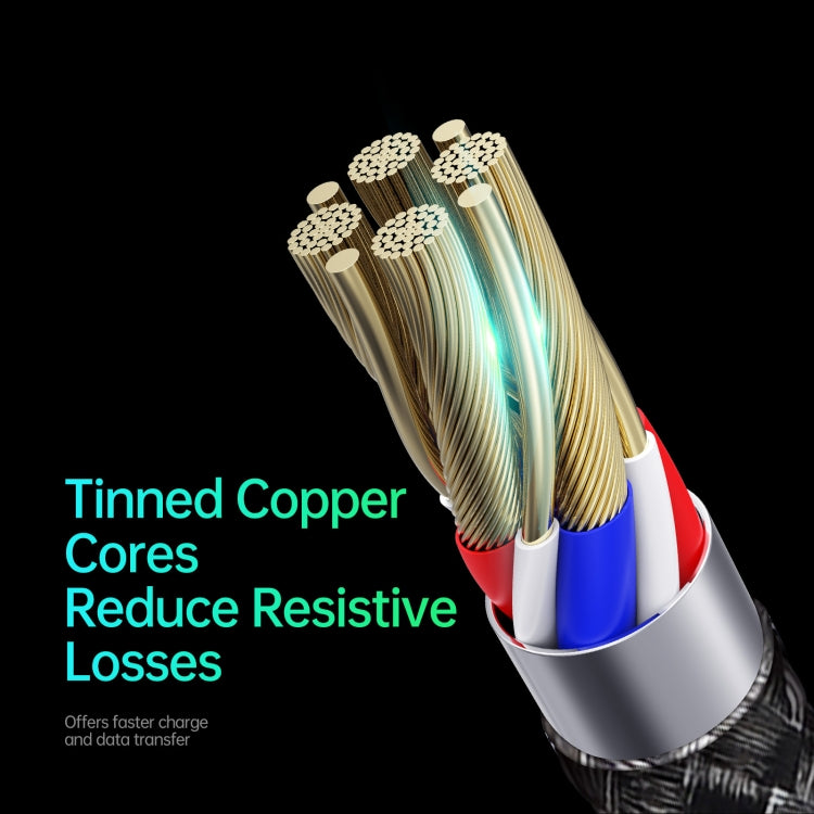 DUZZONA A4 5A USB-C轉M+L+C 一拖三快充數據線