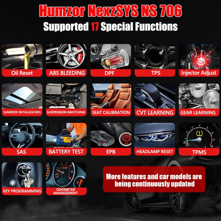 HUMZOR NexzSYS NS 706 汽車全系統OBD 2診斷儀, HUMZOR NexzSYS NS 706