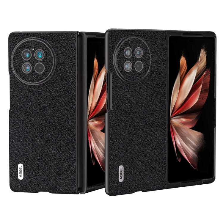 ABEEL 十字紋真皮手機殼